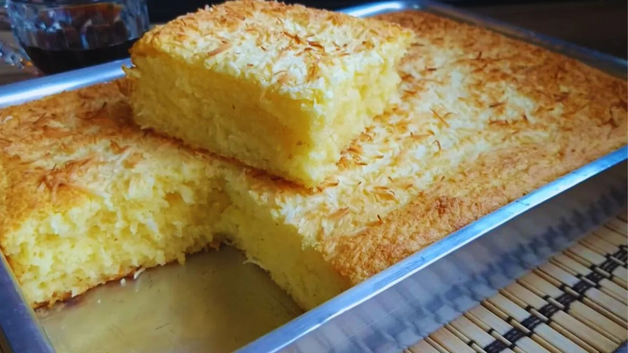 bolo de mandioca com leite de coco