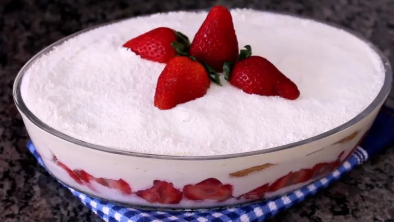 pavê de ninho com morango