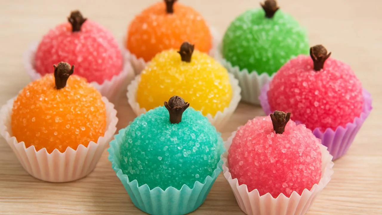 Imagem da Receita de Beijinho Colorido com Gelatina
