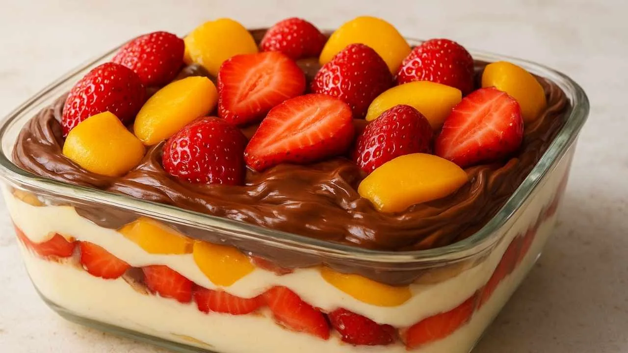 Imagem da Receita de Pavê de Frutas com Nutella.
