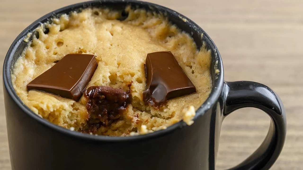 Imagem da Receita de Bolo de Caneca de Banana com Chocolate Caribe.
