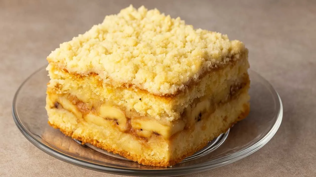 Imagem da Receita de Cuca de Banana com Doce de Leite.