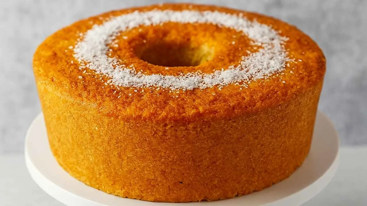 Imagem da Receita de Bolo de Leite Ninho com Coco Ralado.