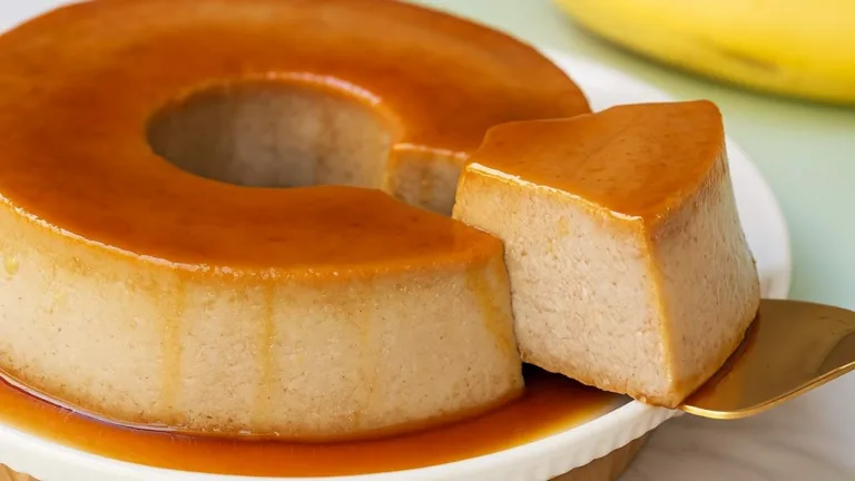 Imagem da Receita de Pudim de Banana Sem Leite Condensado.