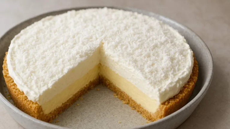 Imagem da Receita de Torta de Bolacha com Creme Belga e Coco Ralado.