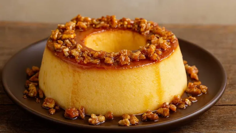 Imagem da Receita de Pudim de Nozes com Leite Condensado.