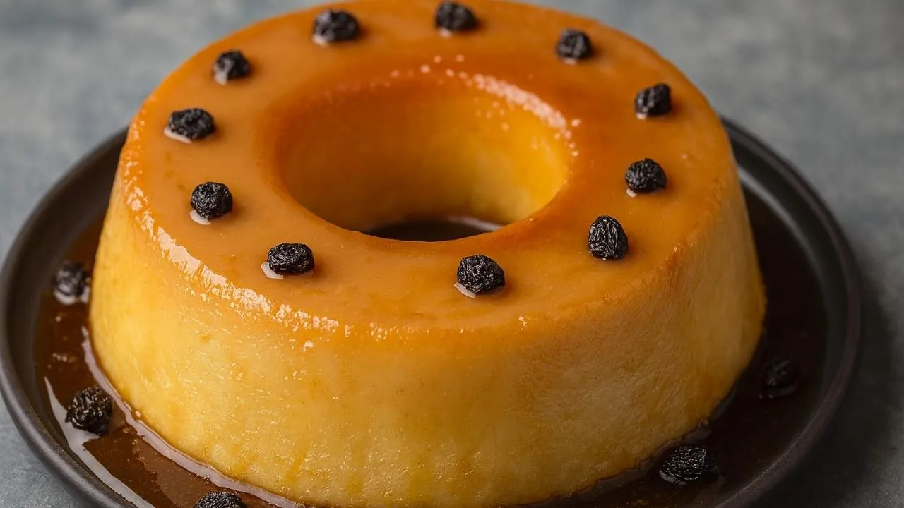 Imagem da Receita de Pudim de Passas.