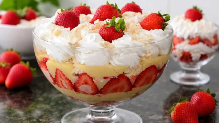 Imagem da Receita de Merengue de Morango com Suspiro.