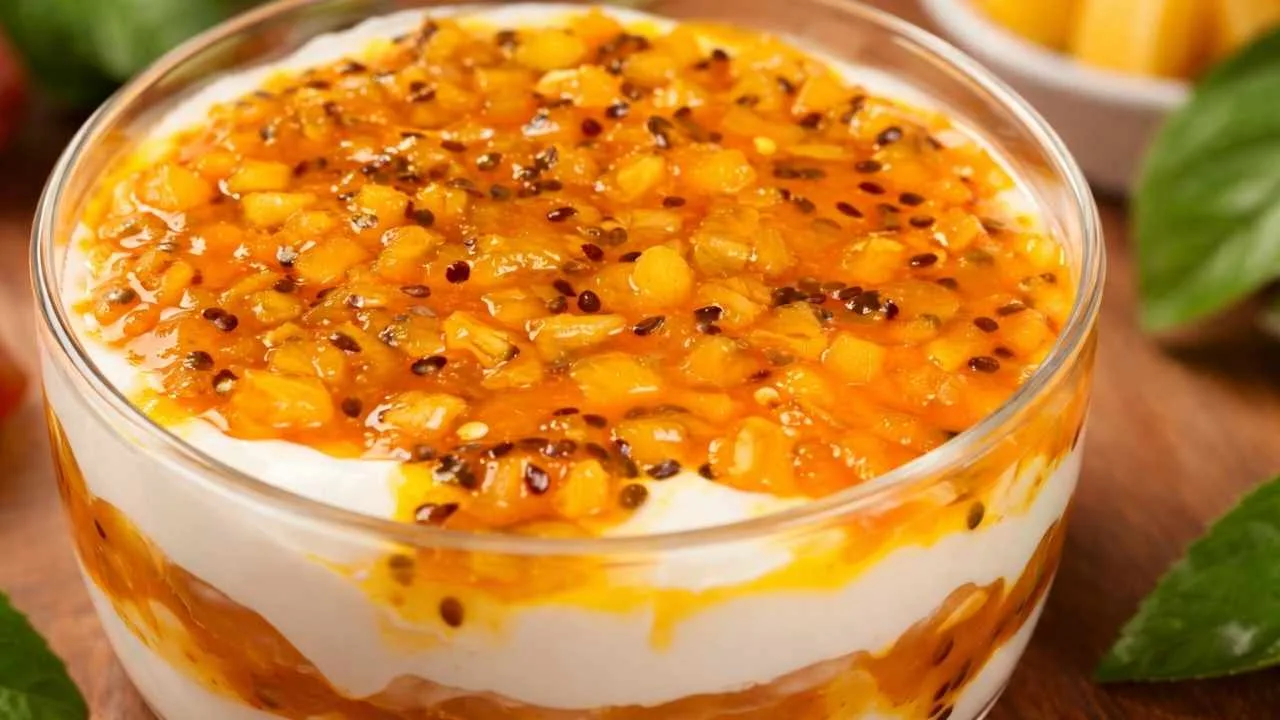 Imagem da Receita de Pavê de Frutas Amarelas.