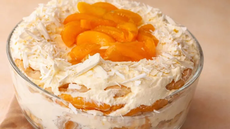 Imagem da Receita de Pavê de Pêssego Sem Fogo.