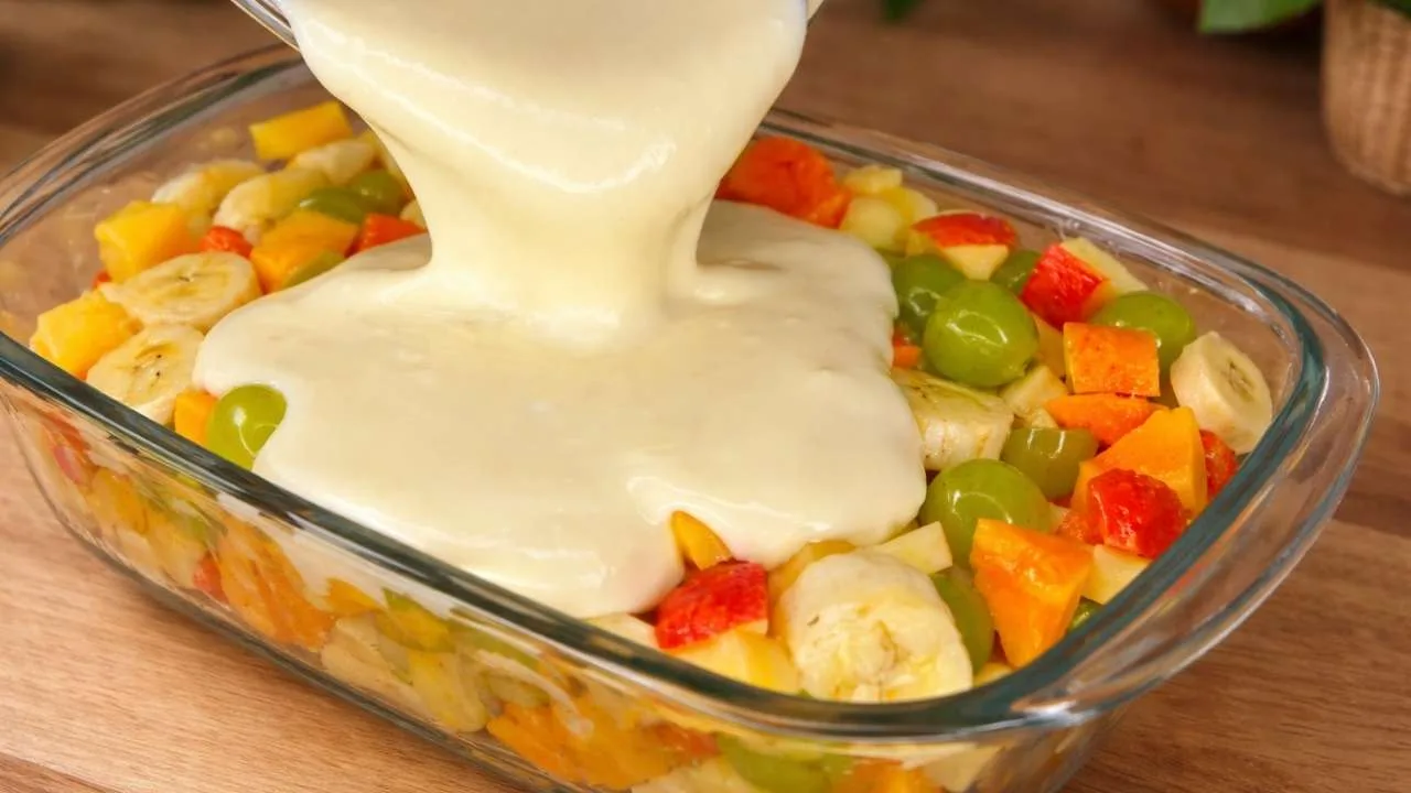 Imagem da Receita de Salada de Frutas com Creme de Ninho.