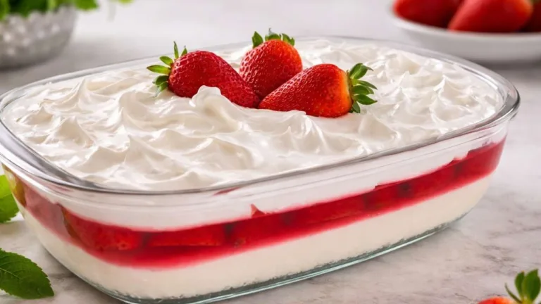 Imagem da Receita de Sobremesa Fácil com Creme de Ninho, Gelatina e Morango.