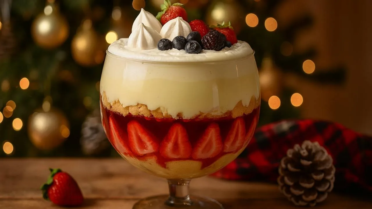 Imagem da Receita de Sobremesa Gelada de Natal na Taça.