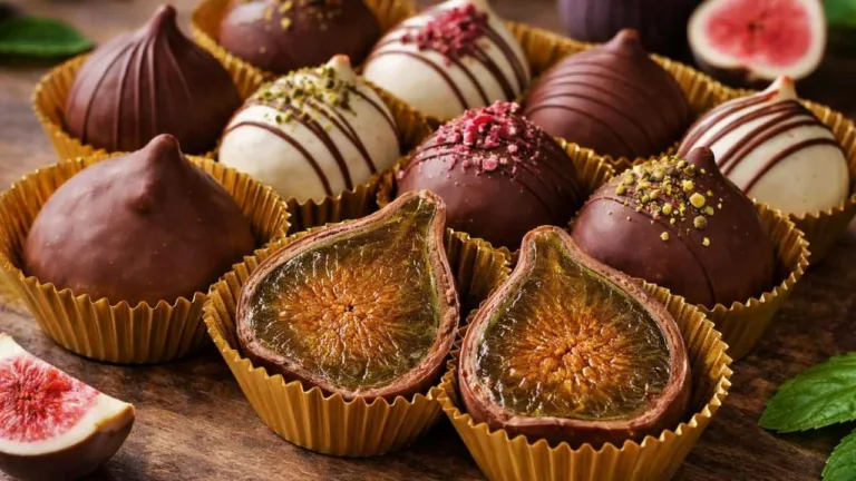 Imagem da Receita de Bombom Caseiro de Figo com Chocolate.