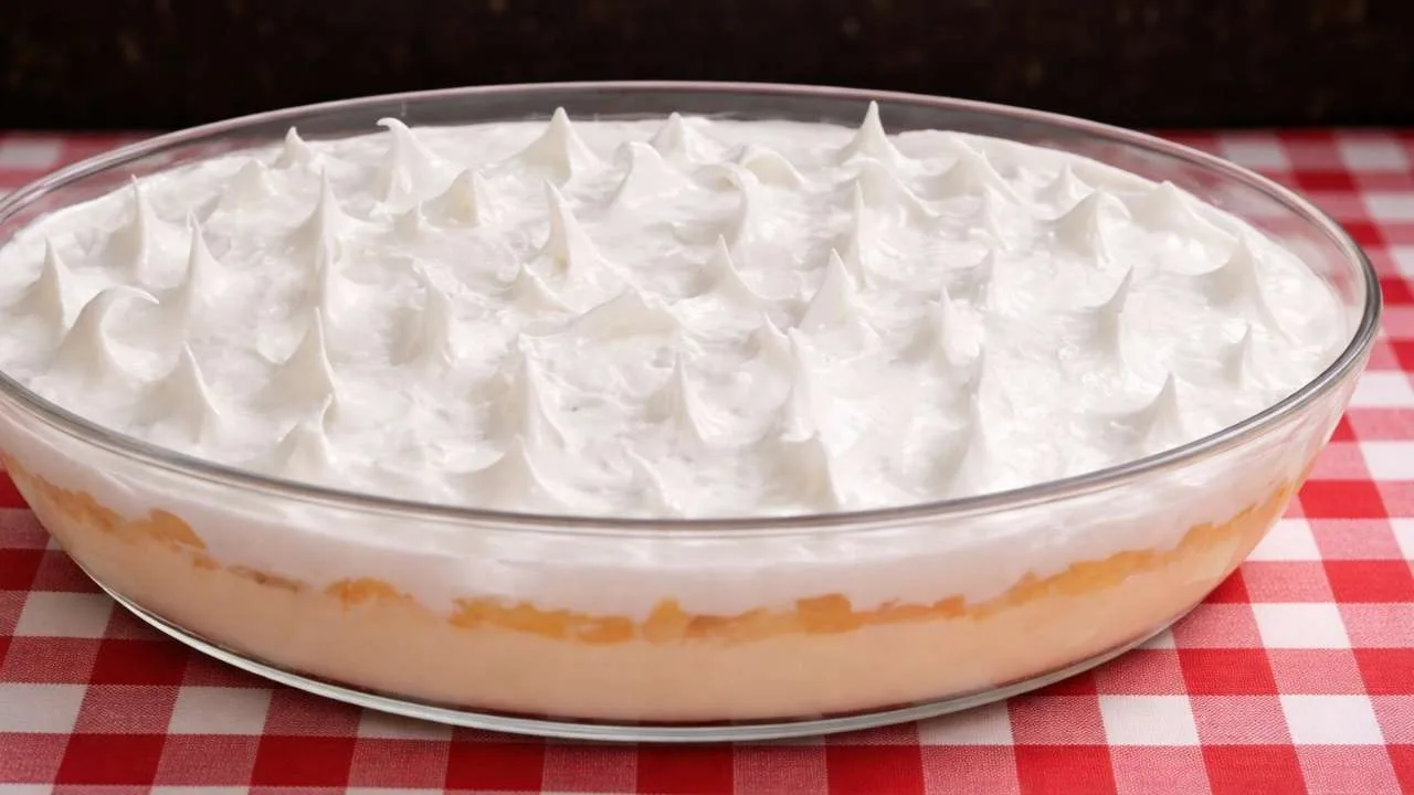 Imagem da Receita de Delícia de Abacaxi com Creme Belga e Merengue.