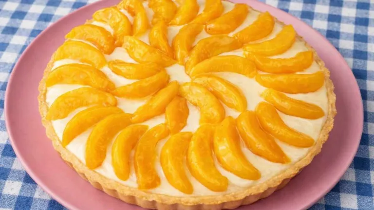 Imagem da Receita de Torta de Pêssego em Calda.
