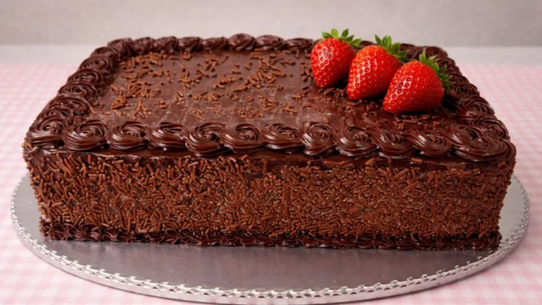 Imagem da Receita de Bolo de Aniversário de Chocolate com Massa Pronta.