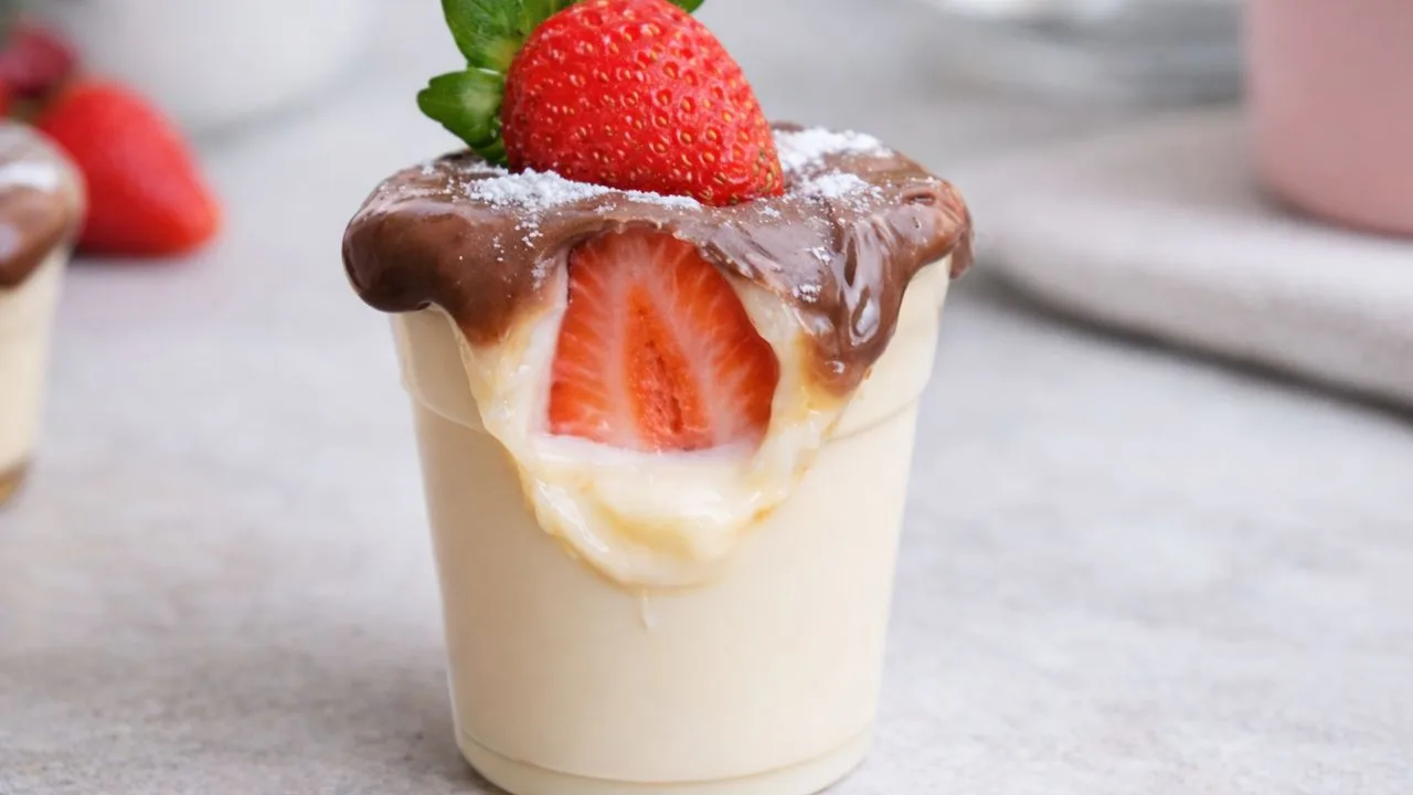 Imagem da Receita de Bombom de Morango no Copinho.