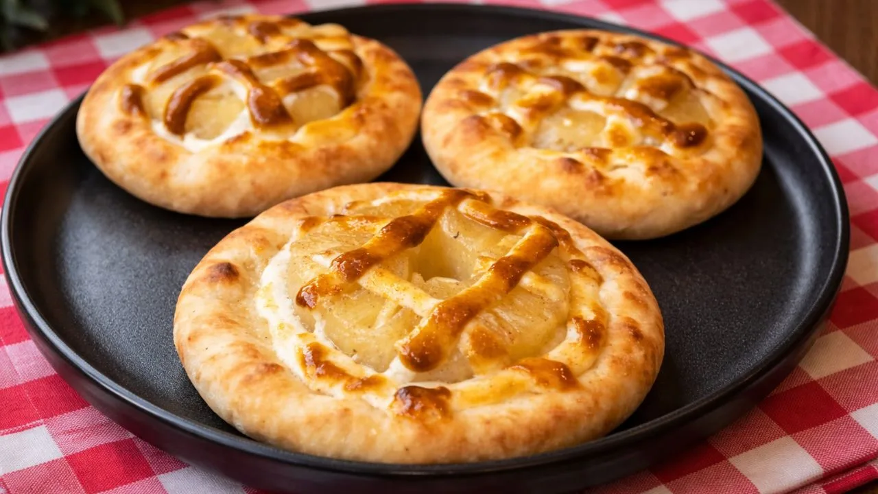 Imagem da Receita de Esfiha Doce Caseira de Abacaxi Nevado.