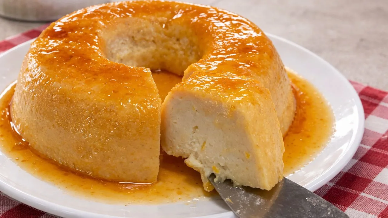 Imagem da Receita de Pudim Cremoso de Pão e Laranja.