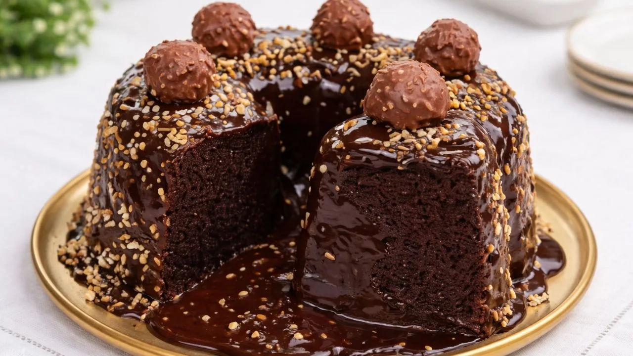 Imagem da Receita de Bolo Caseirinho Ferrero Rocher.