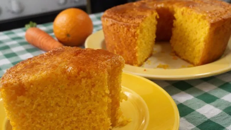 Imagem da Receita de Bolo de Cenoura e Laranja Sem Glúten.