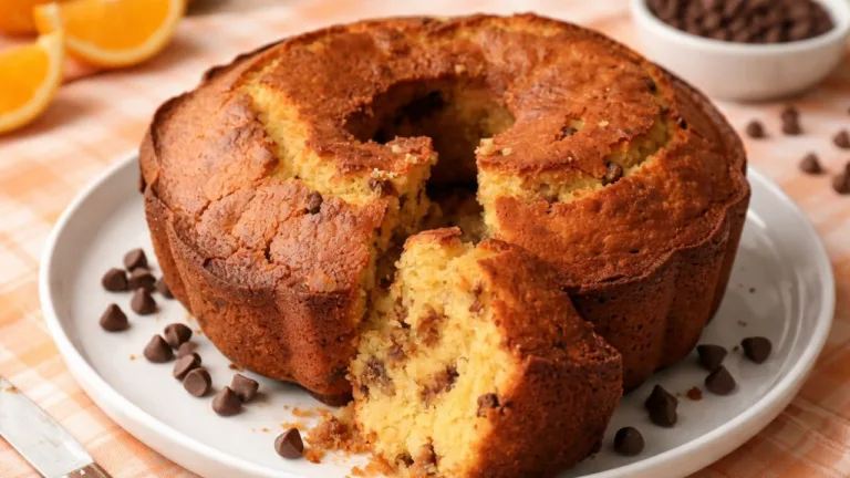 Imagem da Receita de Bolo de Laranja com Gotas de Chocolate.