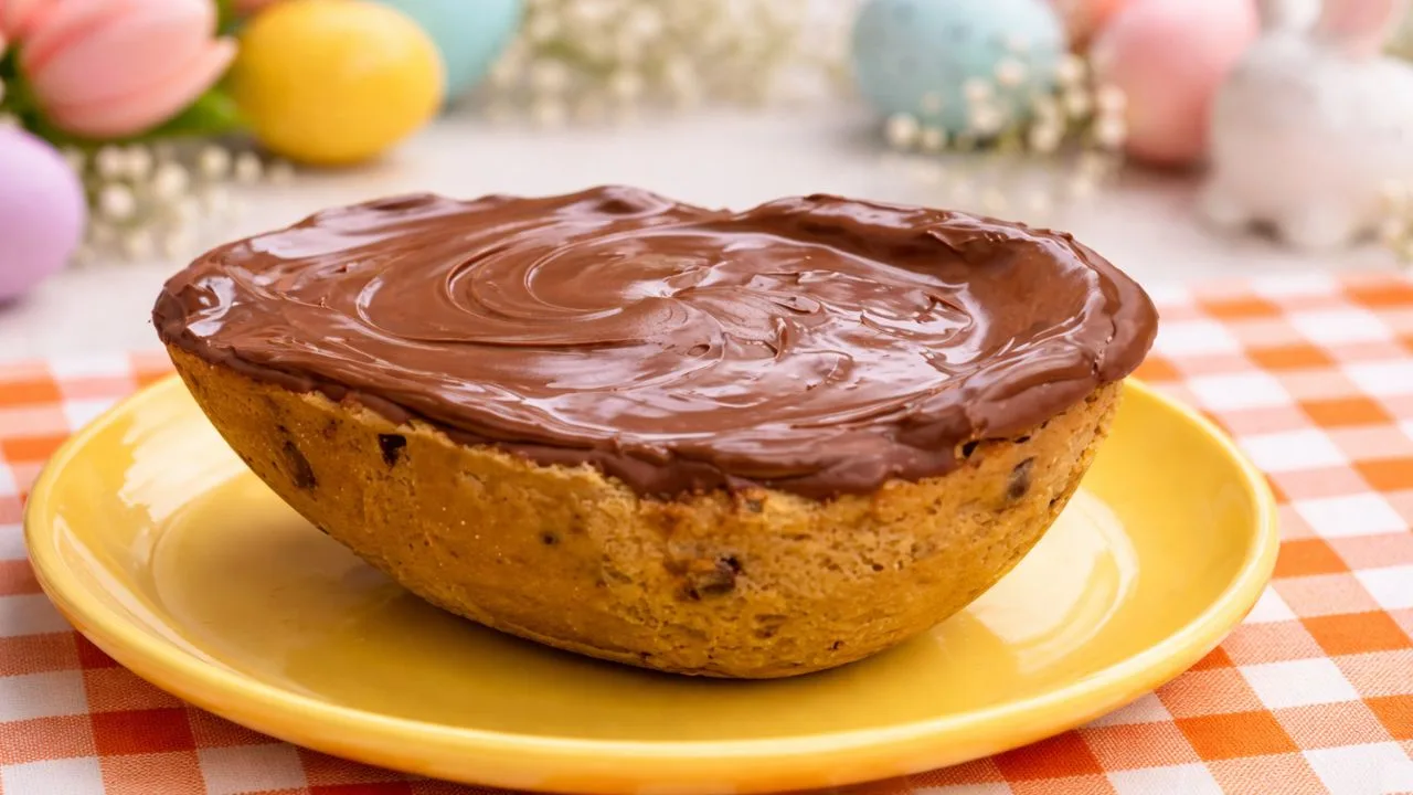 Imagem da Receita de Ovo de Páscoa de Colher com Casca de Cookie.