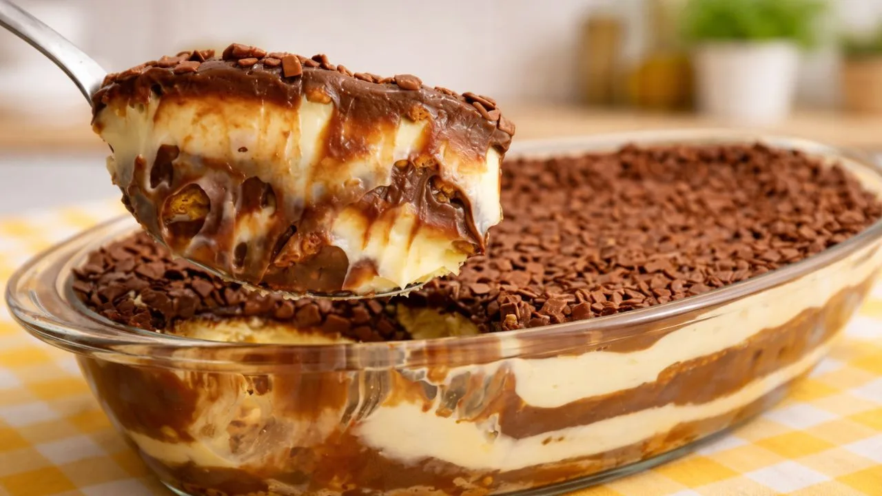 Imagem da Receita de Pavê de Páscoa com Creme de Ninho e Chocolate.