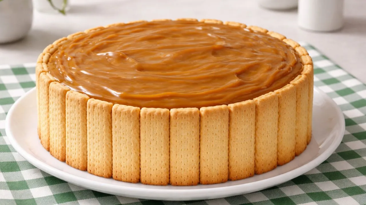 Imagem da Receita de Torta Alemã com Nata e Doce de Leite.