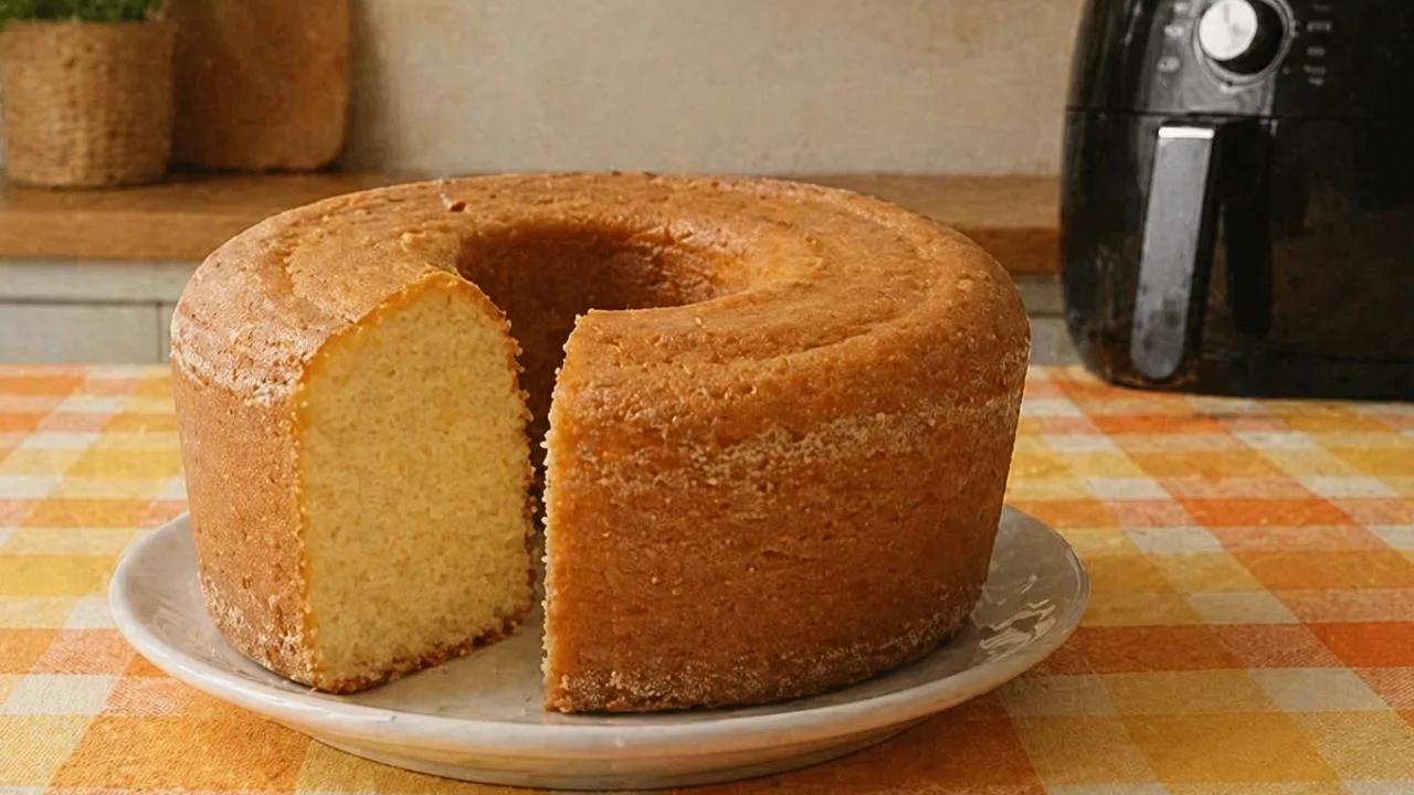 Imagem da Receita de Bolo de Leite Ninho na Airfryer.