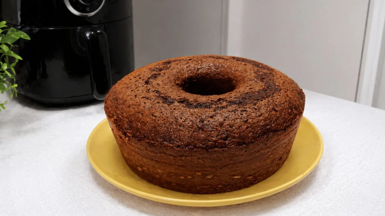 Imagem da Receita de Bolo na Airfryer com Massa Pronta.