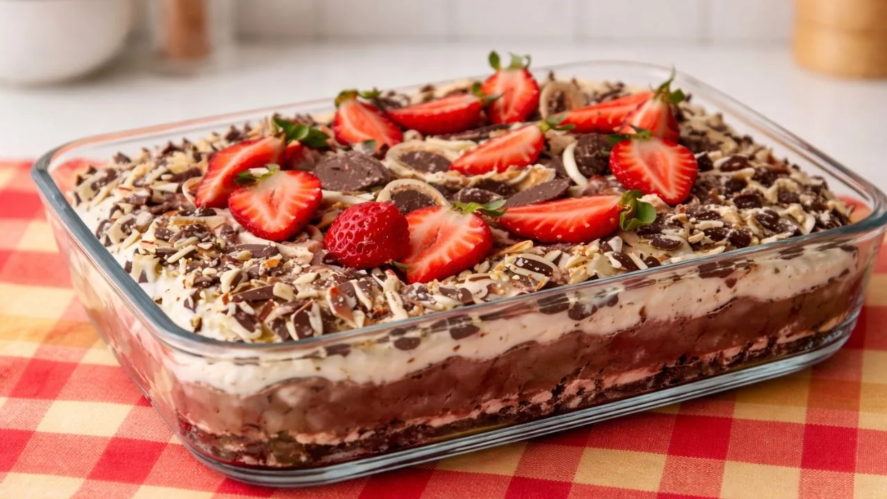 Imagem da Receita de Pavê Ouro Branco com Morango.