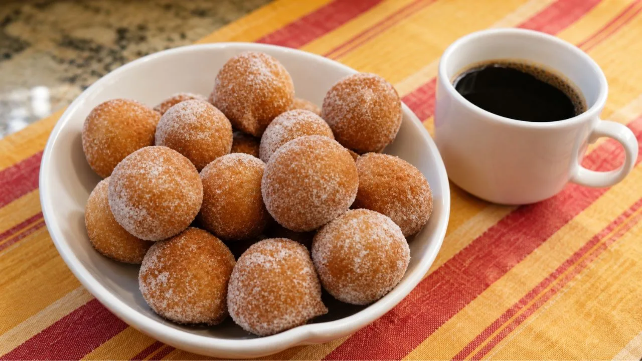 Imagem da Receita de Bolinho de Chuva com Amido de Milho.