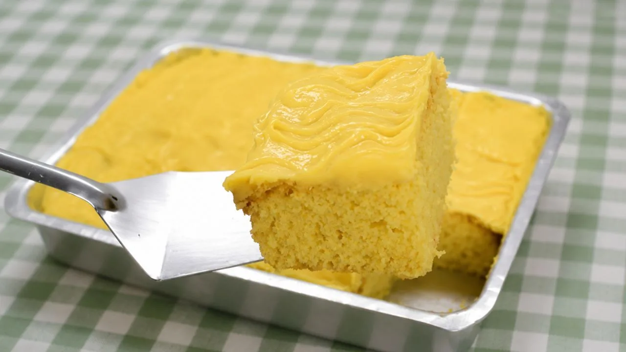 Imagem da Receita de Bolo de Curau de Milho.