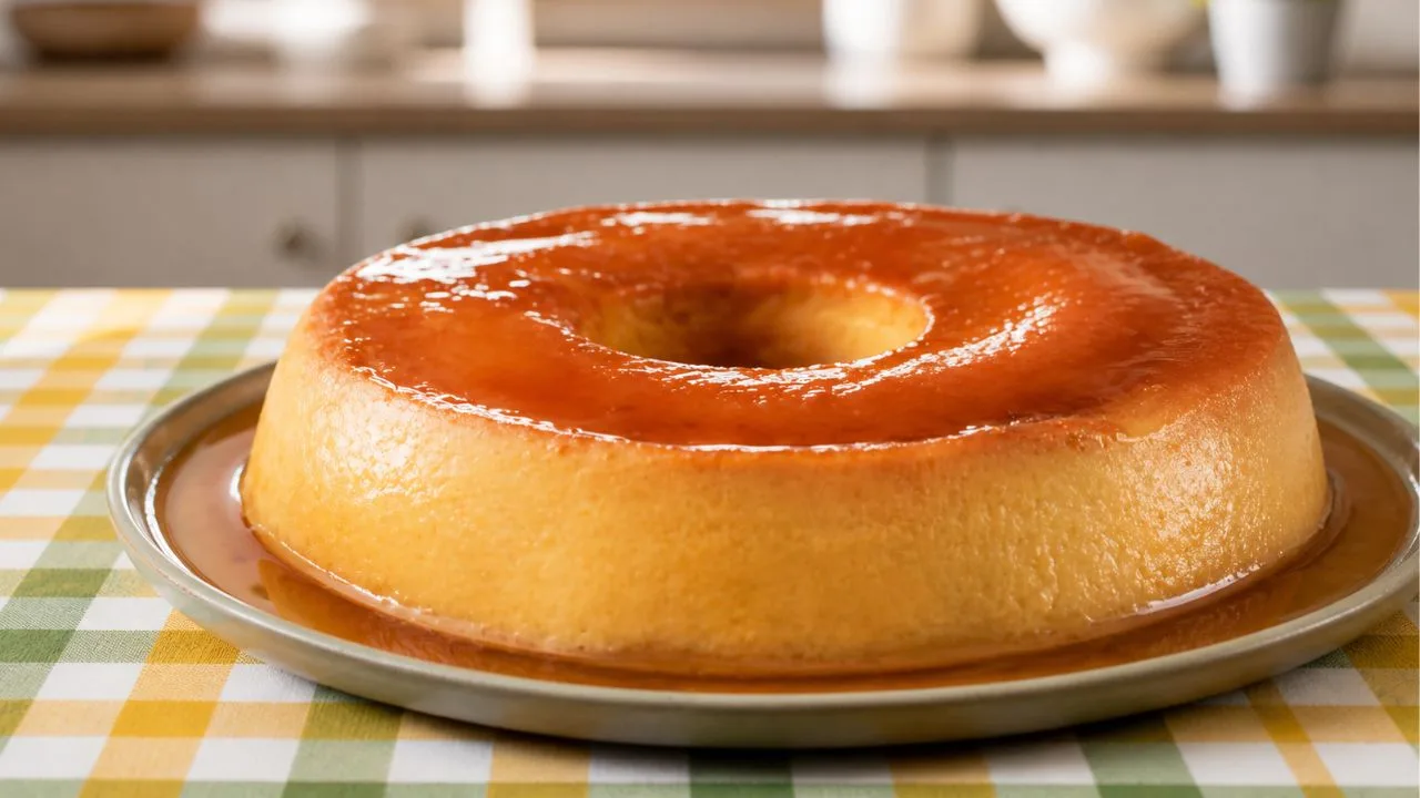 Imagem da Receita de Pudim de Leite Assado no Forno Sem Banho Maria.