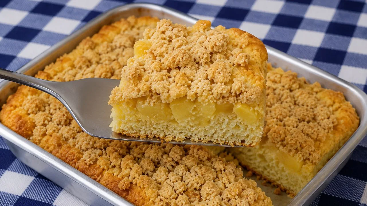 Imagem da Receita de Cuca Alemã Recheada com Abacaxi.