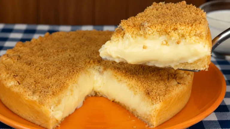 Imagem da Receita de Cuca Cremosa de Abacaxi.