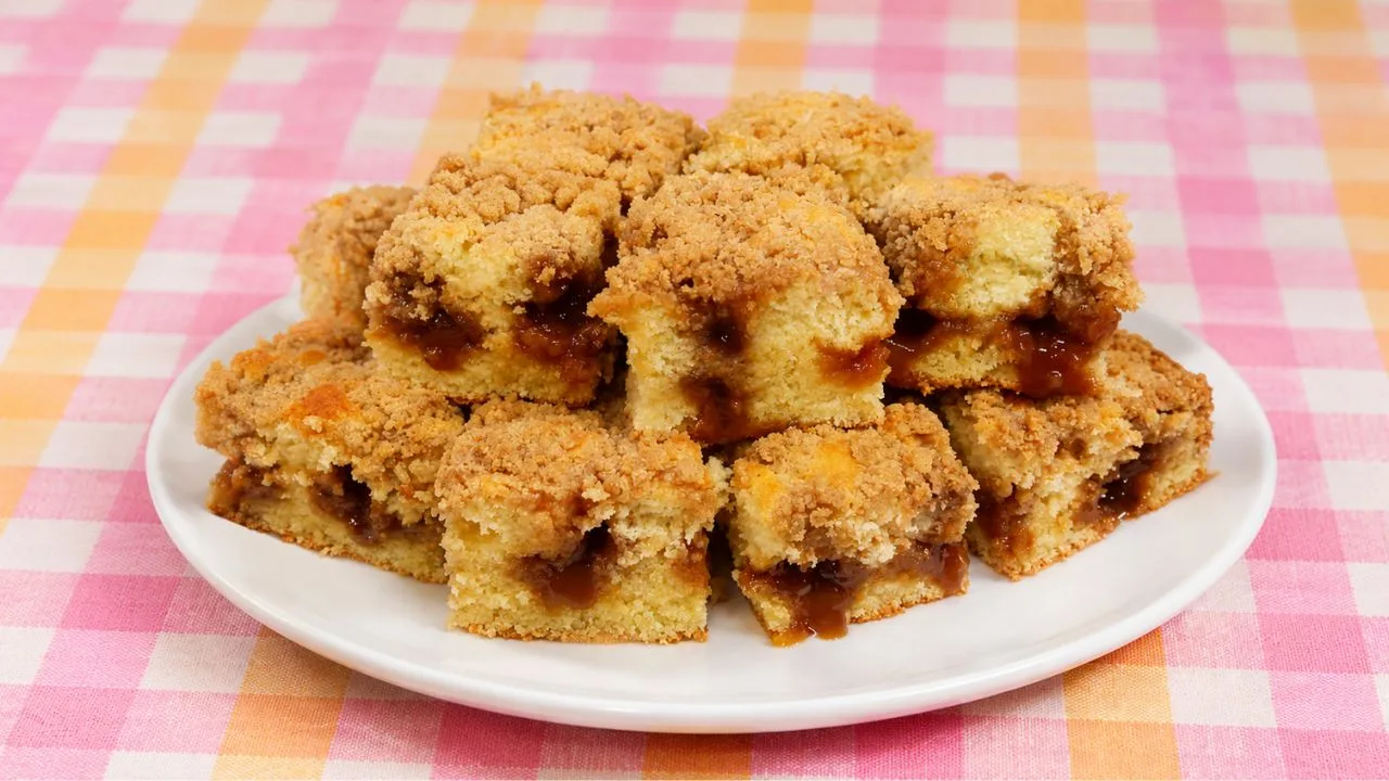 Imagem da Receita de Cuca de Nata com Doce de Leite.