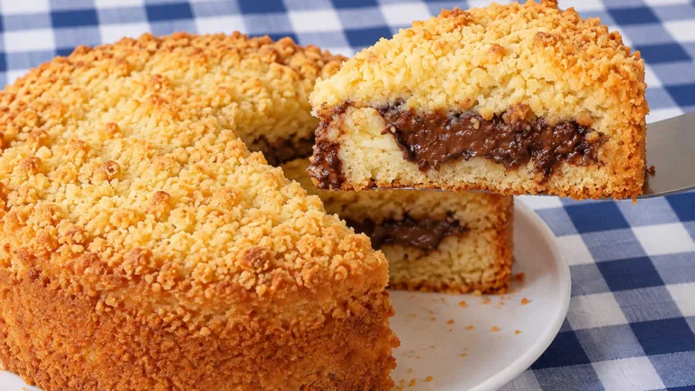 Imagem da Receita de Cuca Fácil de Banana com Nutella.