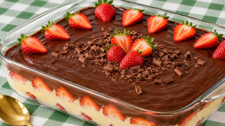 Imagem da Receita de Bombom de Morango com Ninho e Nutella na Travessa.